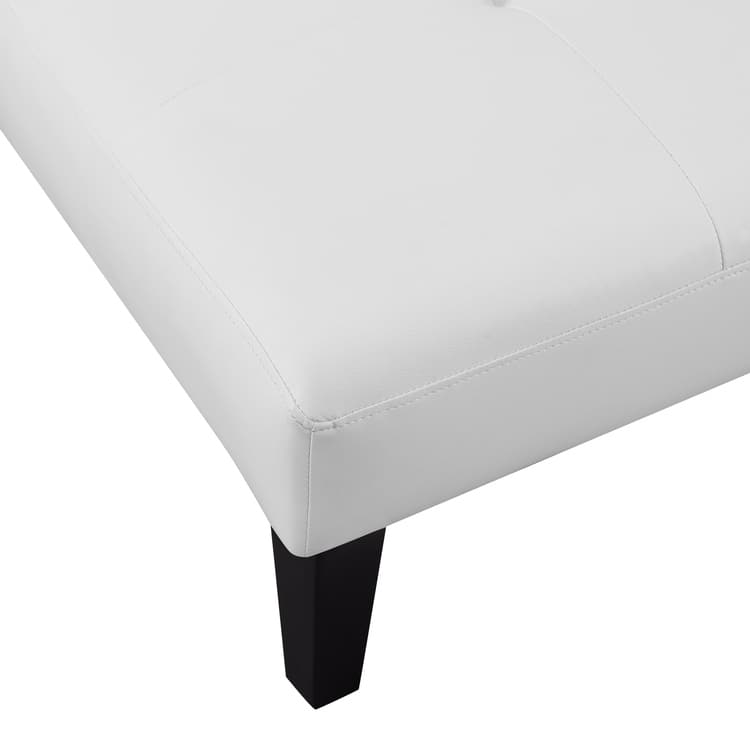 Modern Futon Sofa Bed, Convertible Couch with Wooden Legs, Recliner
