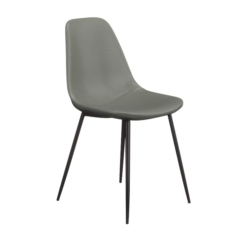 Maxine Vegan Leather Side Chairs (Set of 2) - Slate