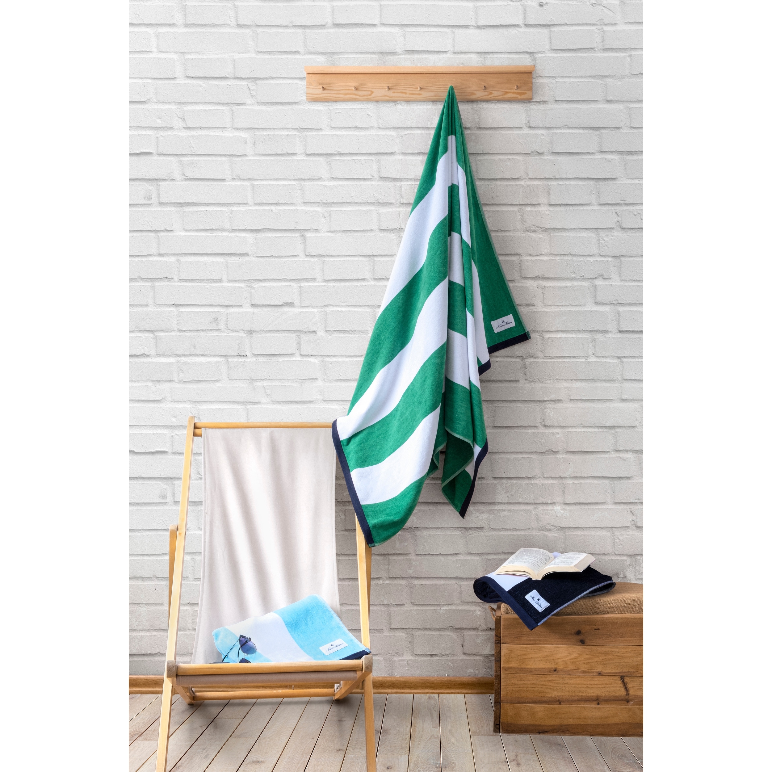 Brooks Brothers Nautical Blanket Stripe 2 pcs Bath Towels - Yahoo Shopping