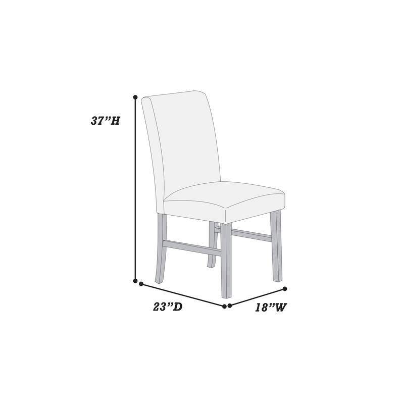 Modern Elegant 5pc Dining Set Dark Gray Corduroy Chairs White Top Table w Lower Shelf Kitchen Dining Room