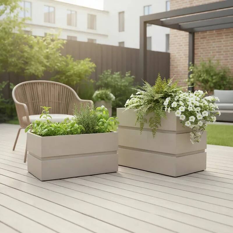 Rectanglar Terrace Planter Tall