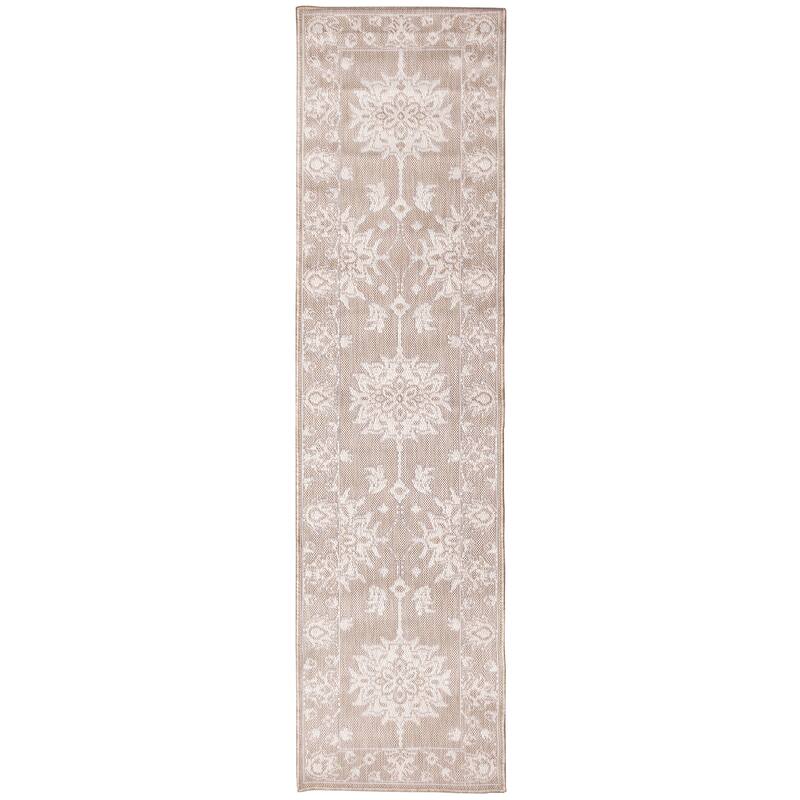 Liora Manne Malibu Kashan Indoor/Outdoor Rug - 1'11" x 7'6" - Neutral