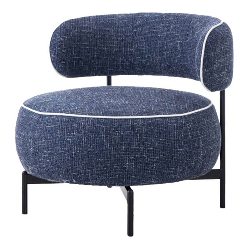 Furniture of America Ians Modern Upholstered Swivel Chair with Curved Backrest