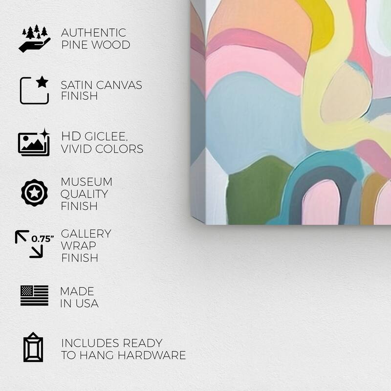 Wynwood Studio Abstract Puzzle Pieces Blue and Pastel Blue Modern & Contemporary Wall Art Canvas Print