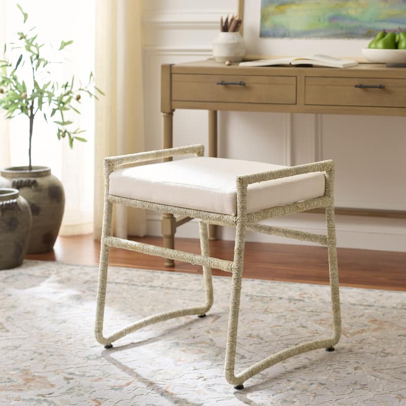 SAFAVIEH Home Iveliz Ottoman with Cushion