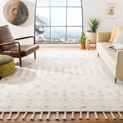 SAFAVIEH Handmade Casablanca Shag Laman Tribal Wool Rug