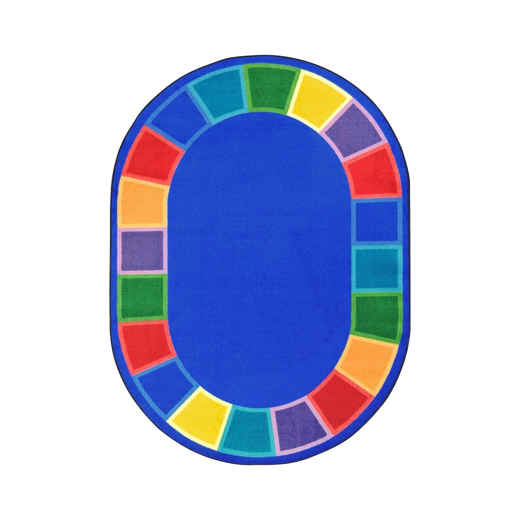 Tones 7'8" x 10'9" Oval Area Rug In Color Multi - durable soft decorative rug for home, living room & b - 7' x 7' Round