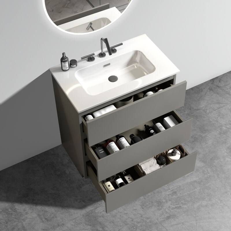 GDFStudio - TIA Freestanding Bathroom Vanity with Sink Basin