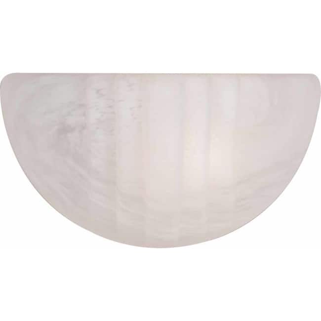 Volume Lighting Wall Sconce with 1 Light and White Alabaster Glass