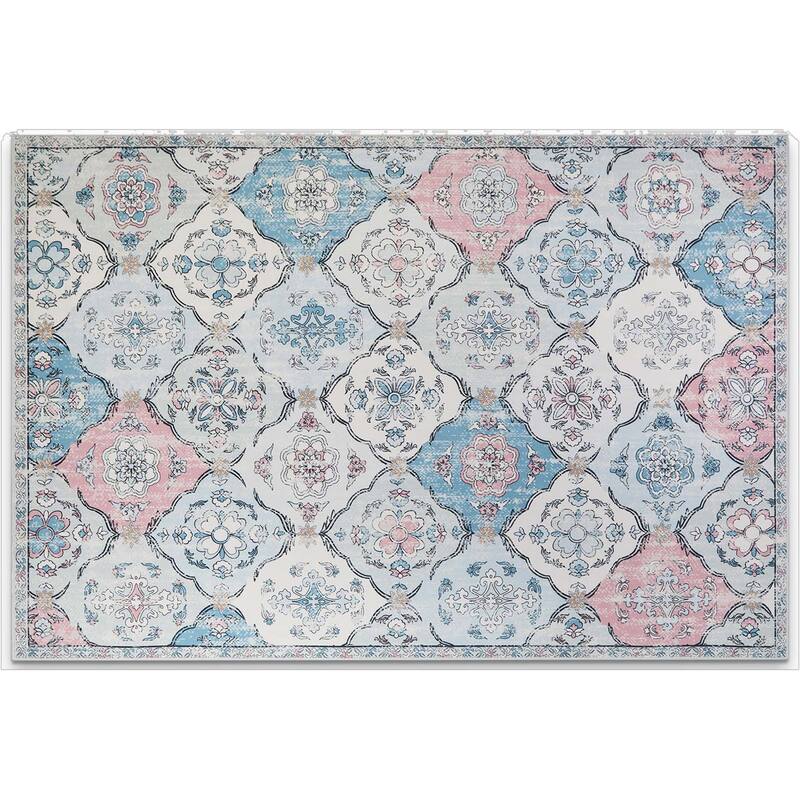 HomeRoots Patchwork Traditional Rectangle Area Rug