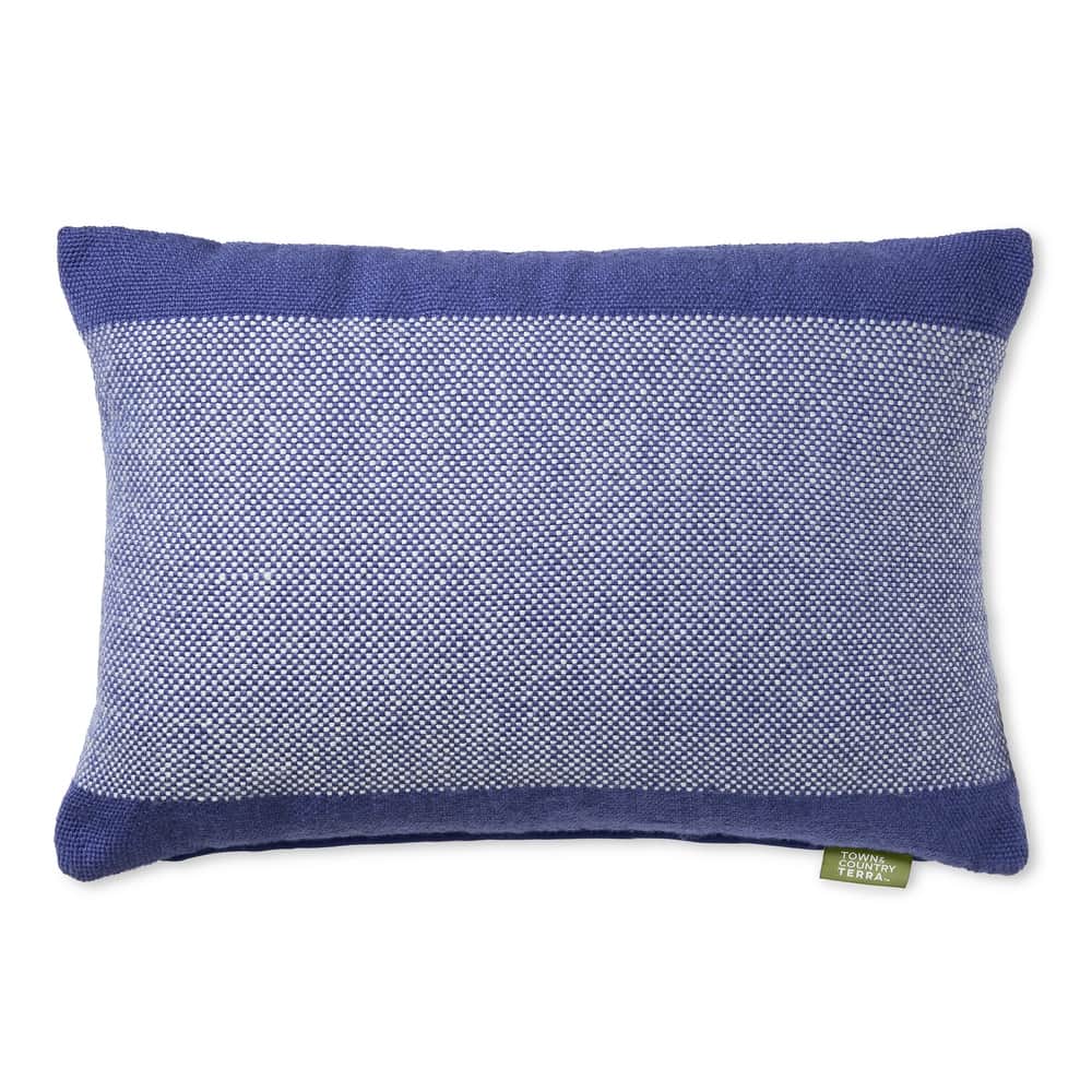 TOWN & COUNTRY TERRA Alara Solid Border Indoor Outdoor Decorative Pillow 20"x20" Yellow/Ivory