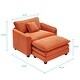 preview thumbnail 10 of 45, Organnice 40" Chenille Lounge Chair for Reading, Modern Couch Cozy Sofa Bed with Ottoman, Living Room Single Sofa Accent Chair