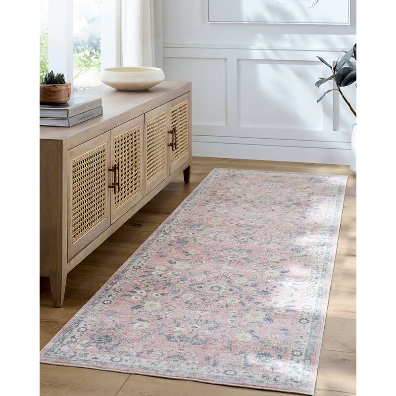 Livabliss Lavable Traditional Medallion Washable Area Rug