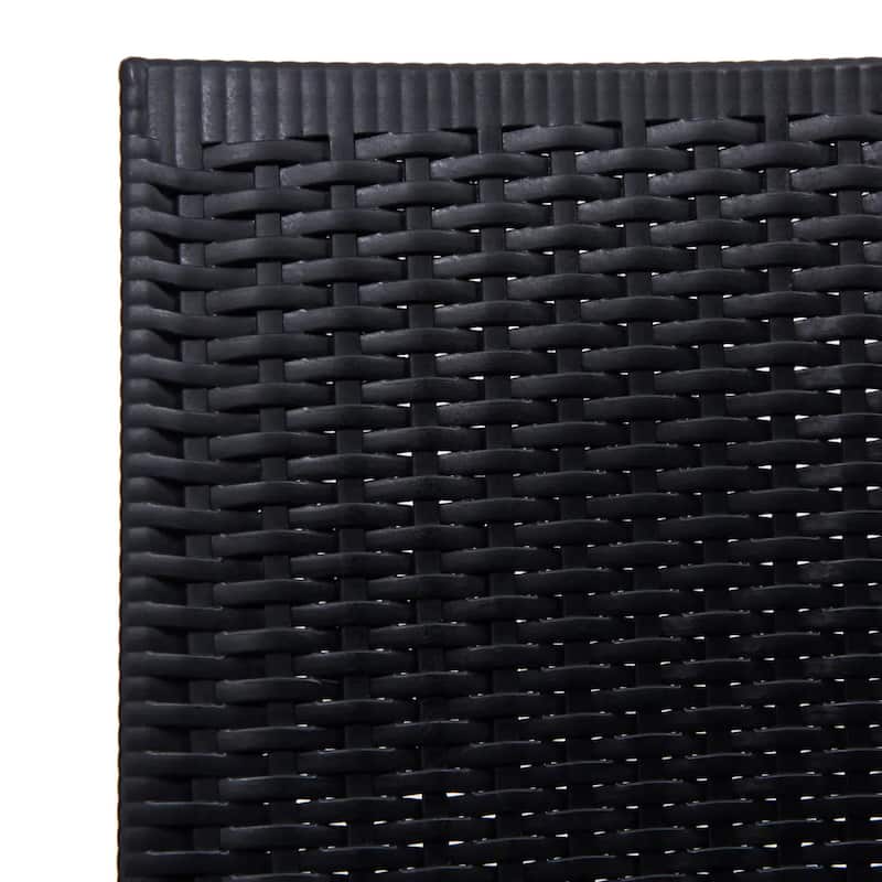 Mace Polypropylene Stackable Armrest Patio Dining Chair with Woven Design for Outdoor Dining Patio Indoor Gatherings