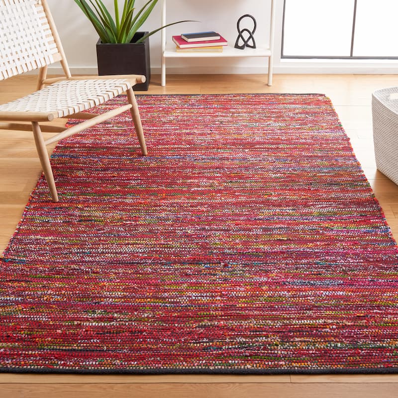 SAFAVIEH Handmade Rag Rug Abagail Casual Stripe Cotton Rug