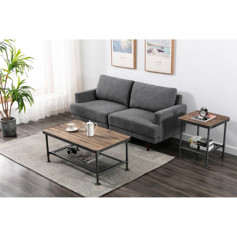 Boraam Newport Grey and Natural Coffee Table