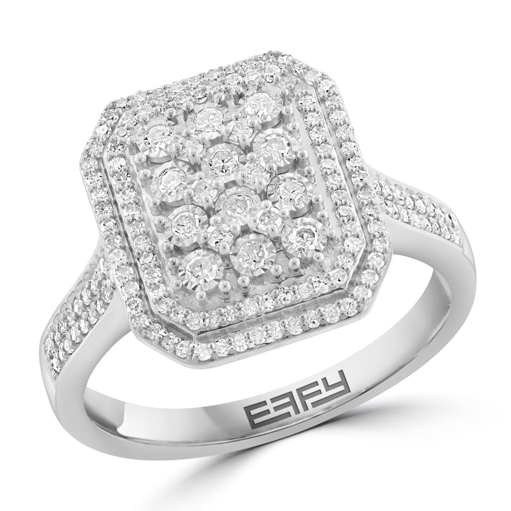 Effy 925 Sterling Silver Diamond Ring