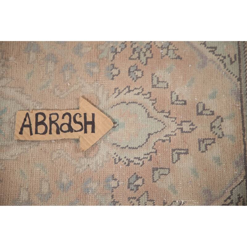 Hand Knotted Oriental 100% Wool Carpet Traditional Floral Pink Tabriz Area Rug - 4' 7'' X 3' 1''