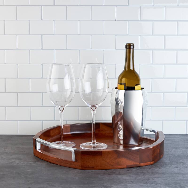 Nambe Rivet Wine Chiller - 4" D x 7" H