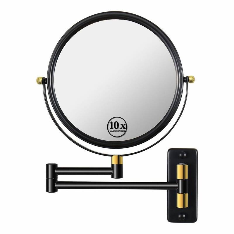 8" Wall Mounted Makeup Mirror Double Sided 1x/10x Magnification - 8''