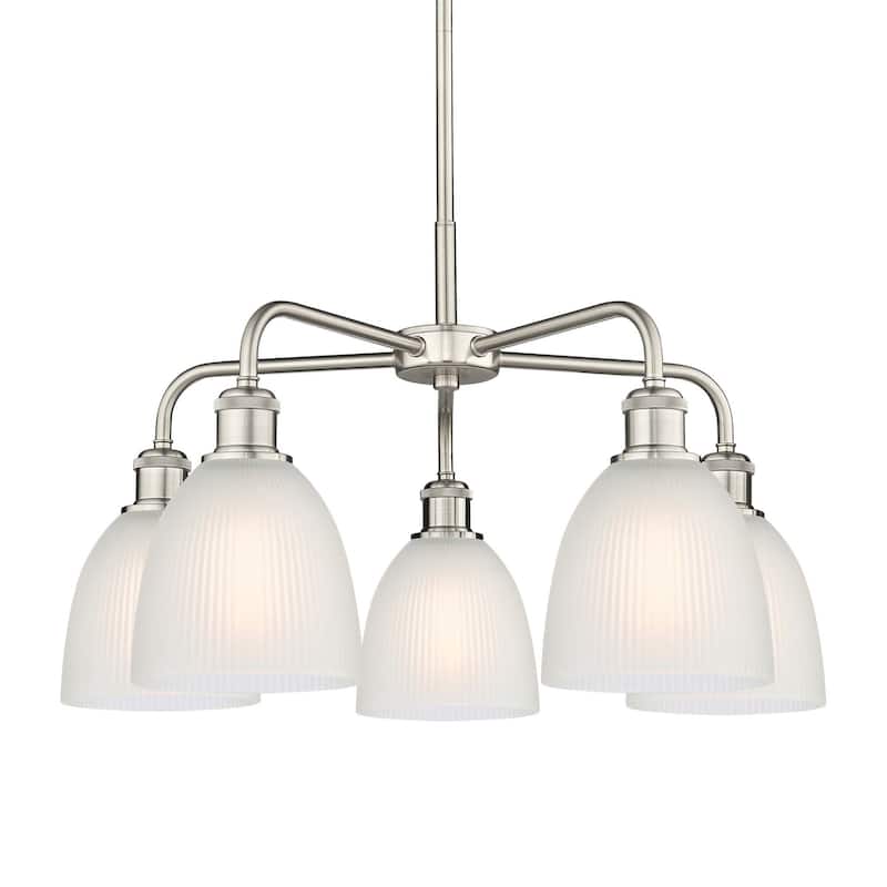 Innovations Lighting 516-5CR-15-24 Castile Chandelier Castile 5 Light - Satin Nickel / White