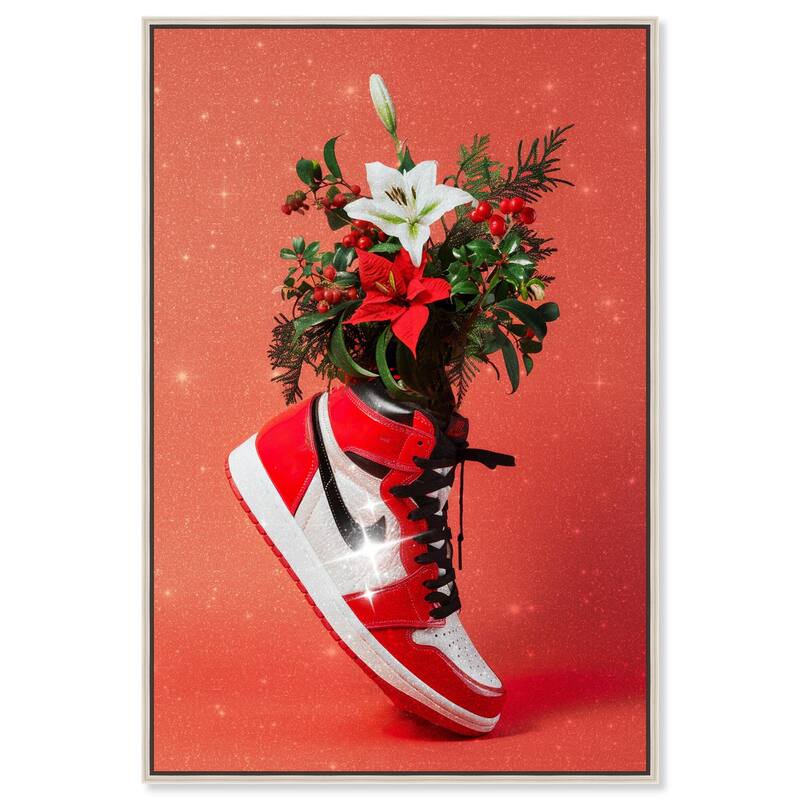 Holiday Sneaker Canvas by Art Remedy - Silver - 16" x 24"