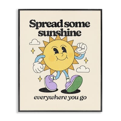 Stupell Retro Spread Some Sunshine Framed Giclee Art Design By Victoria Barnes