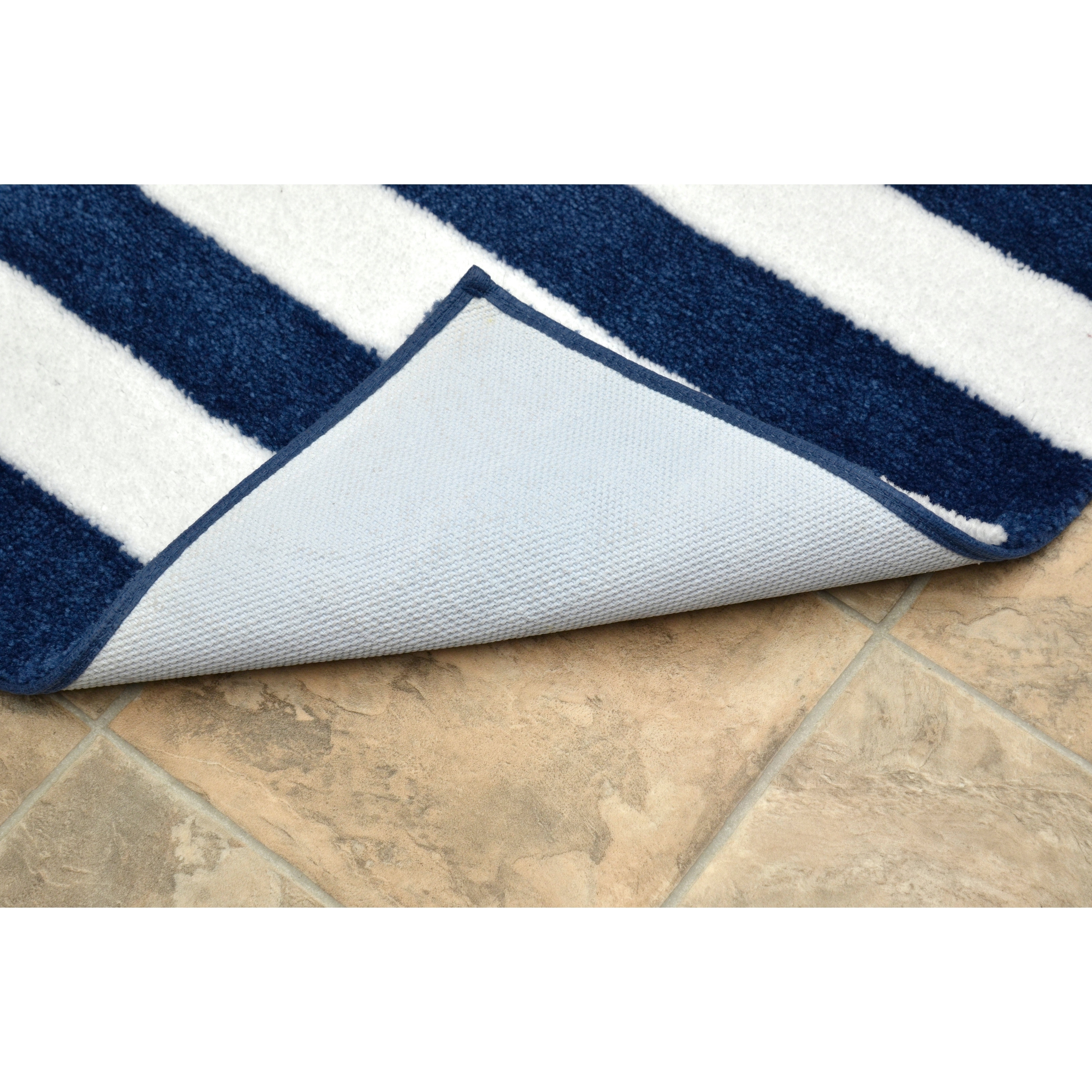 Beach Stripe Indigo/White Washable Bathroom Rug Set - On Sale - Bed Bath &  Beyond - 26636948