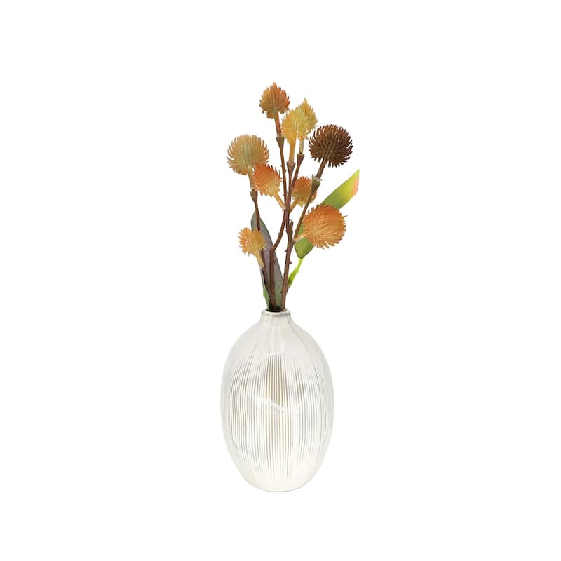 Fall Leaf In 5.5'' H Ceramic Vase