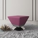 preview thumbnail 8 of 15, Manhattan Comfort Diamond Polished Chrome Swivel Ottoman