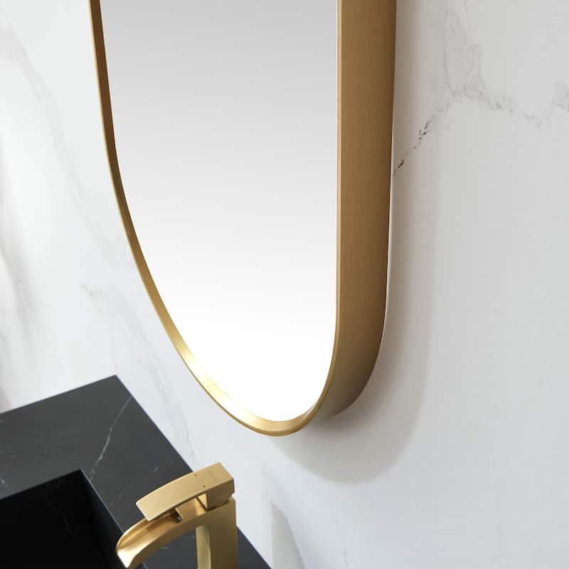 Miajadas Oval Aluminum Framed Wall Mount Mirror