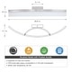 preview thumbnail 5 of 9, 26.6 in. 4-Light Curved Brushed Nickel Modern/Contemporary LED Vanity Light Bar - 26.6"W