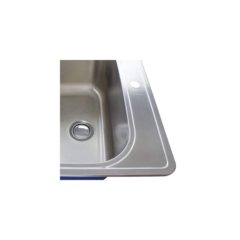 Transolid Meridian Stainless Steel 25-in x 22-in x 12-in Laundry Sink - 2