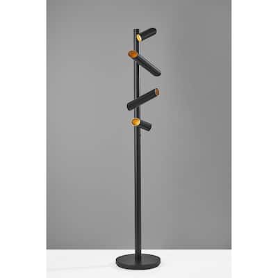 This Way That Way Black Metal LED Floor Lamp