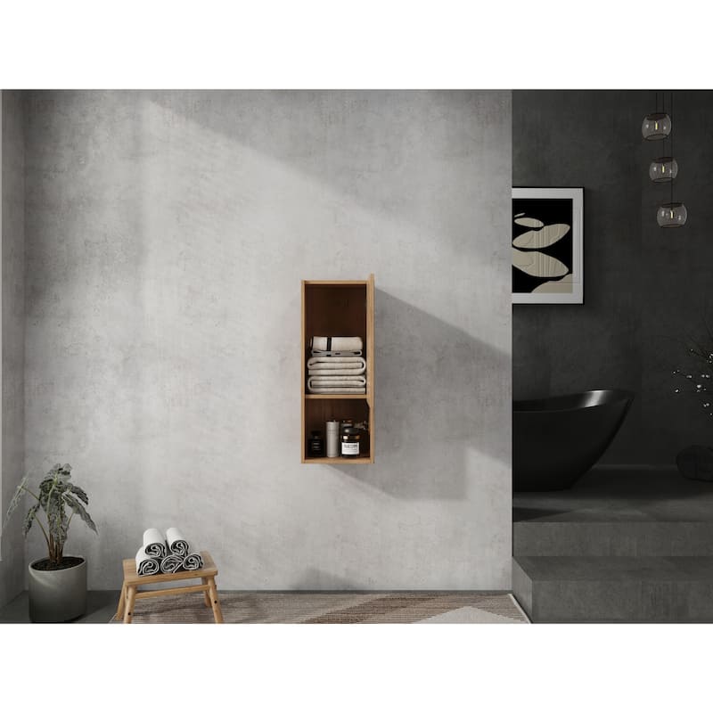 Modern Wall-Mounted Bathroom Side Cabinet with Soft Close Doors, Space-Saving Storage Cabinet Floating Cabinet