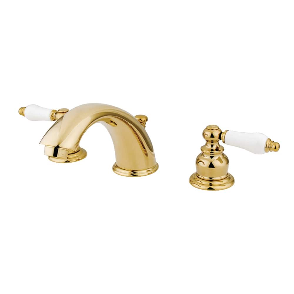 Victorian Widespread Bathroom Faucet with Retail Pop-Up in Polished Chrome