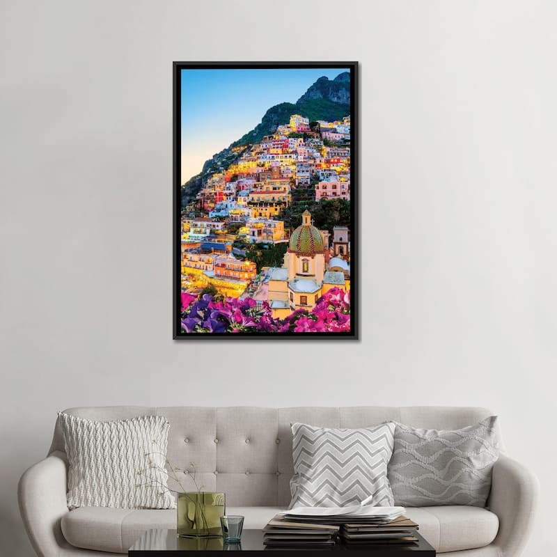 iCanvas "Positano, Church Santa Maria Assunta IV" by Susanne Kremer Framed Canvas Print