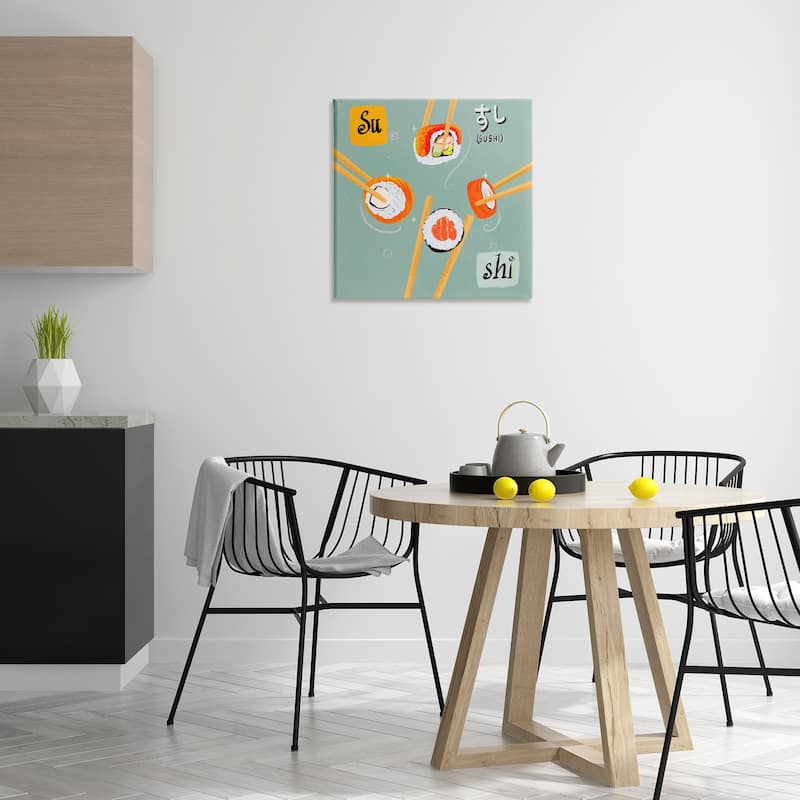 Stupell Tasty Sushi Party Gathering Canvas Wall Art Design By Juliet Rose Philips