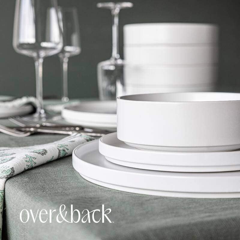 over&back Stackable Semi-Matte Stoneware Dinnerware