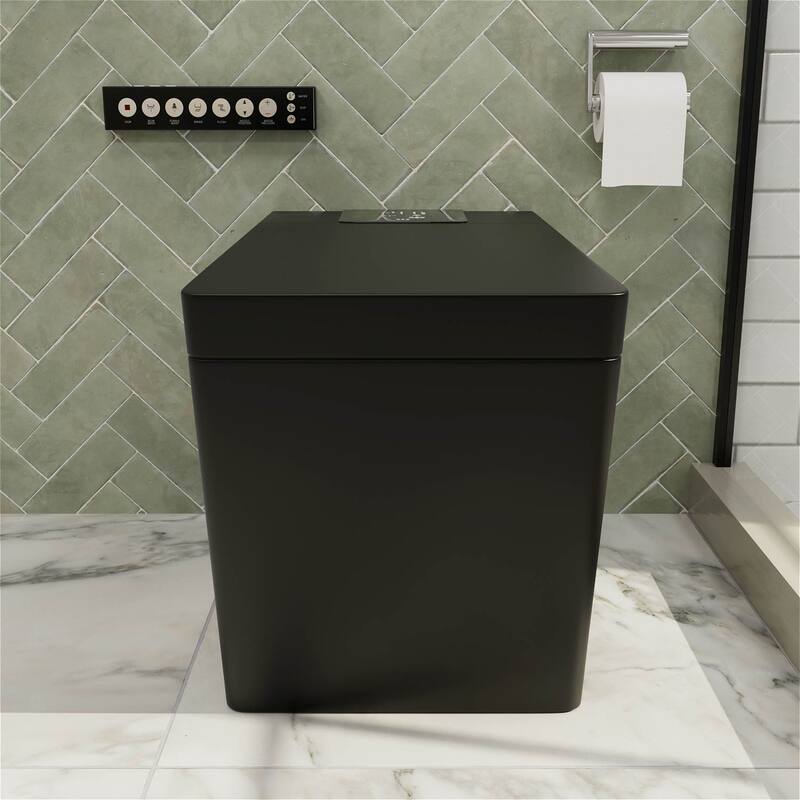 Giving Tree Smart Square 1.28 GPF One-Piece Floor Toilet with Heated Seat, Touching Control, Remote Control, Elongated