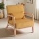 preview thumbnail 40 of 161, 25" W Mid Century Upholstered Wood Accent Chair with Pillow