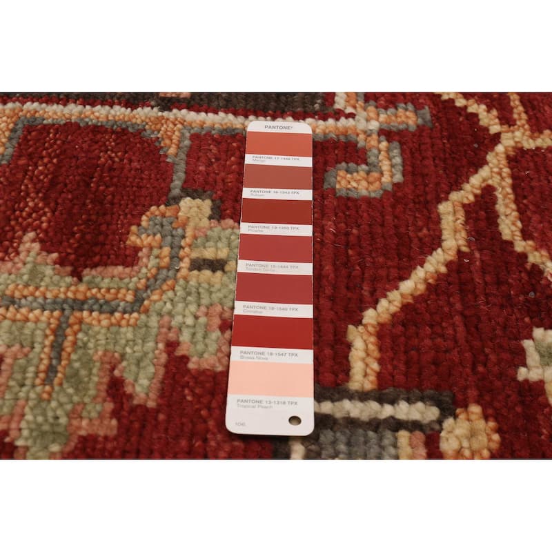 ECARPETGALLERY Hand-knotted Jules Serapi Dark Red Wool Rug - 8'10 x 12'1