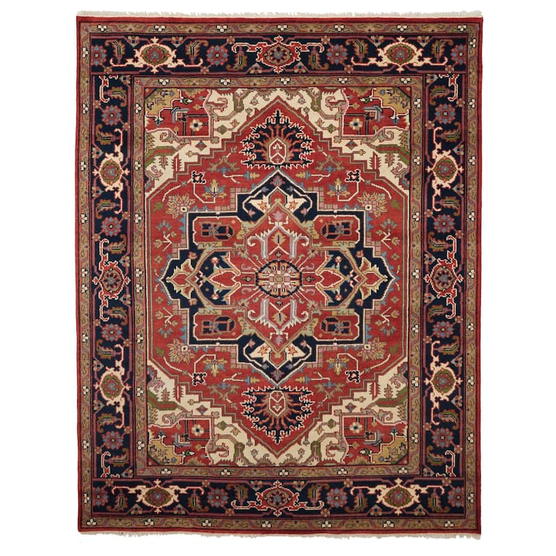 ECARPETGALLERY Hand-knotted Serapi Heritage Dark Copper Wool Rug - 7'11 x 10'2