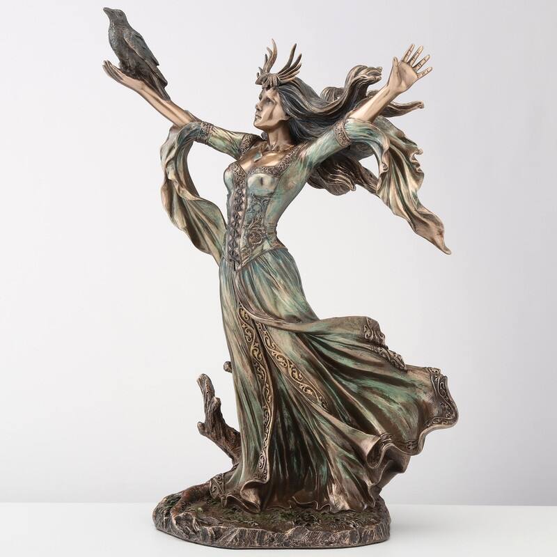 9.84 inches Height Cold Cast Bronze Morgan Le Fay Bronze Finish Figurine