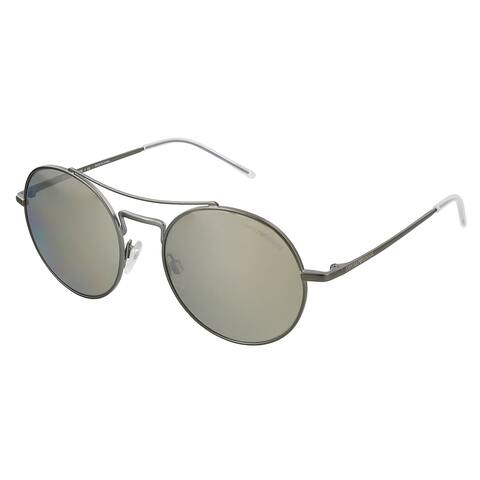 Emporio Armani 0EA2061 30035A Matte Gunmetal Round Sunglasses - 52-19-140