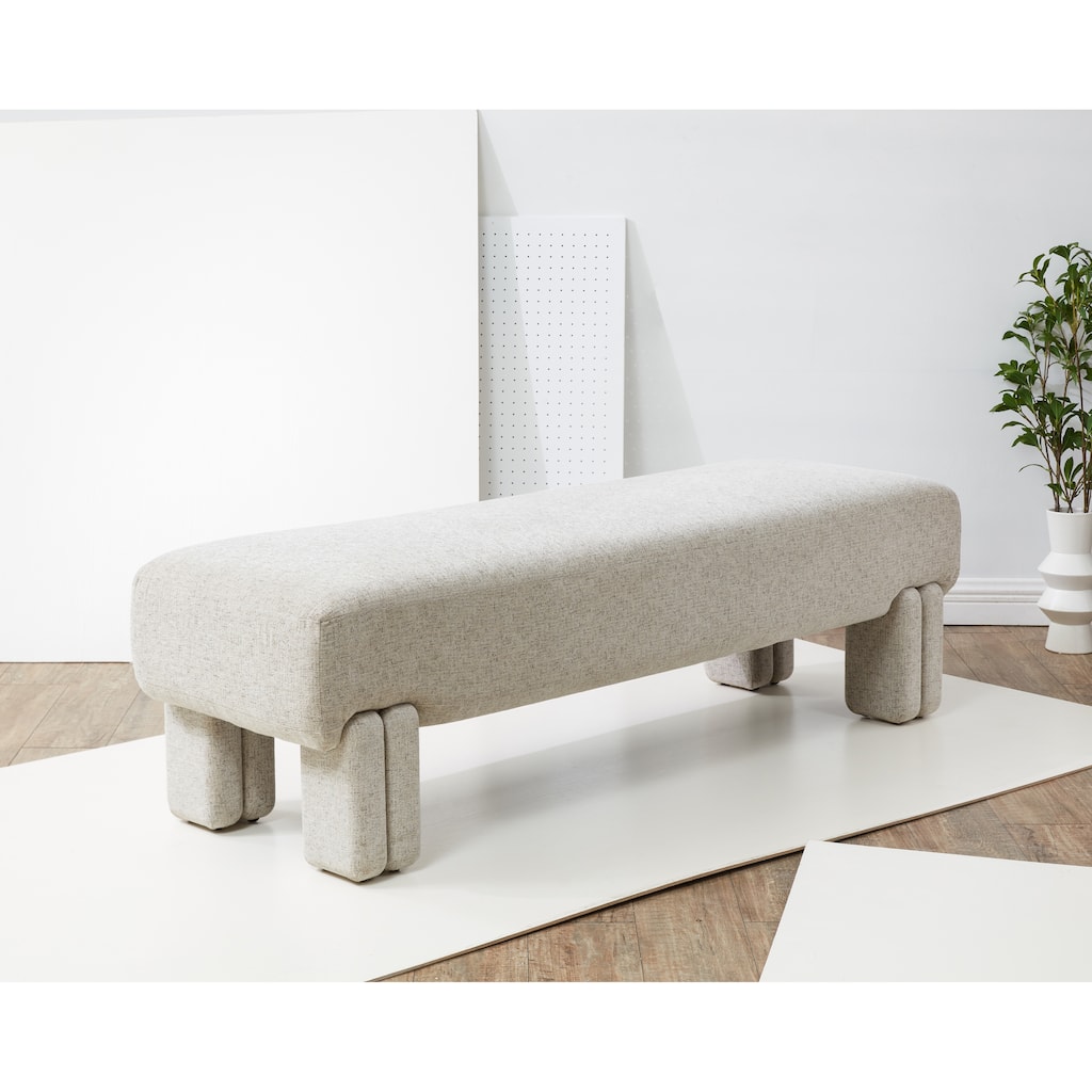 SAFAVIEH Couture Mahvash Upholstered Bench - 62 In W x 20 In D x 18 In H - 62Wx20Dx18H
