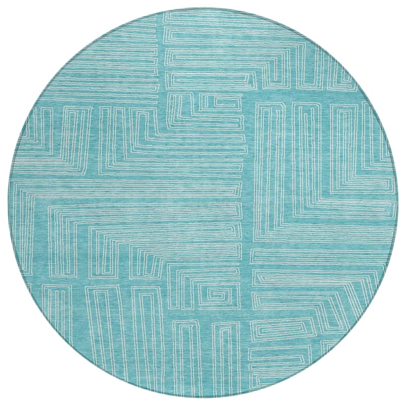 Machine Washable Indoor/ Outdoor Contemporary Stack Chantille Rug