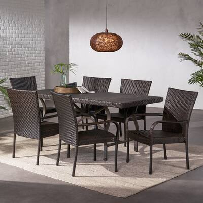 Warwick Outdoor 7-piece Rectangle Dining Set by Christopher Knight Home
