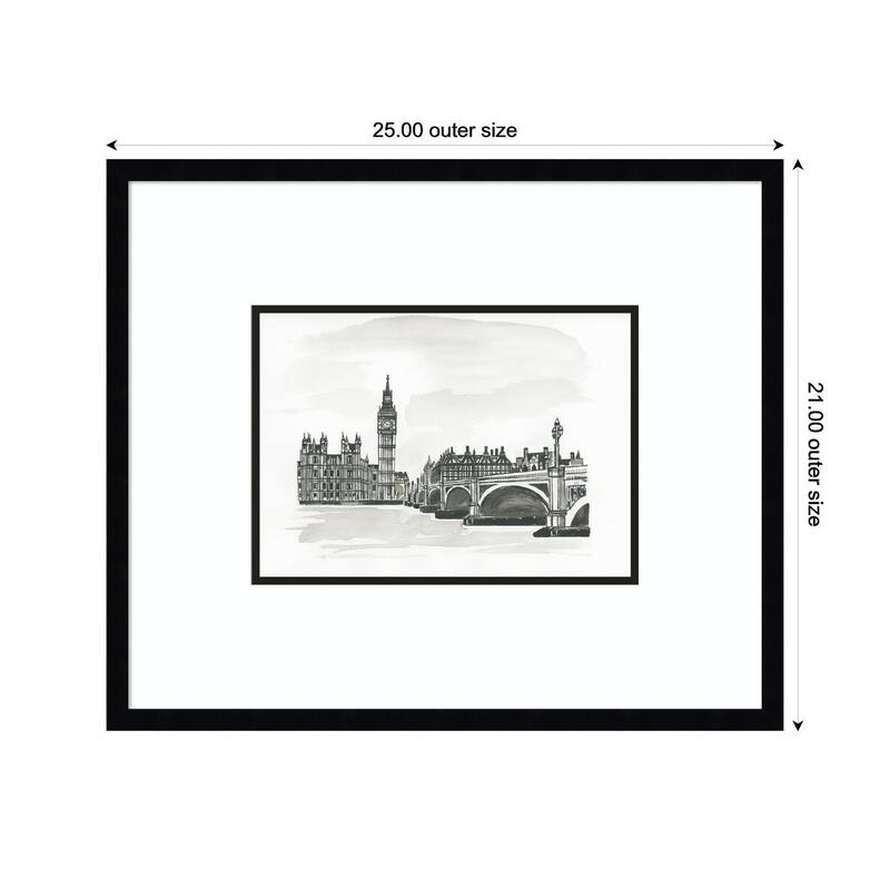 Kate and Laurel Postcard London by Teju Reval Framed Wall Art Print