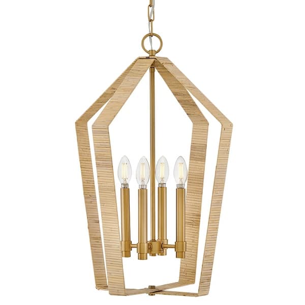 slide 1 of 1, Lark 83644 Sammi 4 Light 17" Wide Pendant Lacquered Brass
